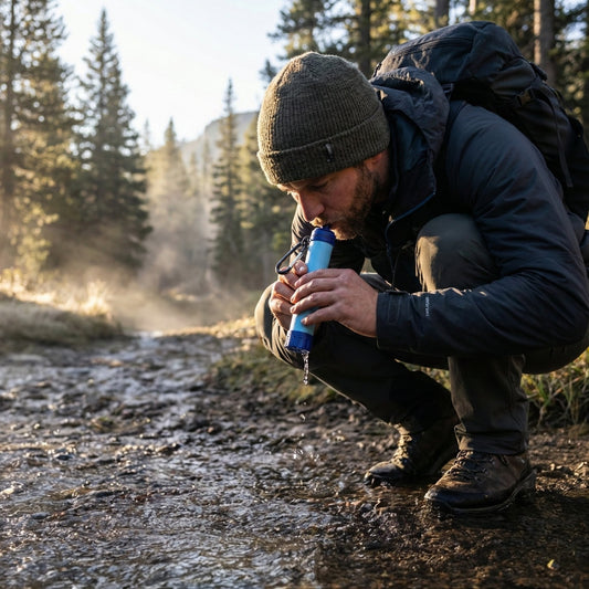 Portable Water Filter Straw - Safe Drinking Water Anywhere (Emergency & Outdoor Use)