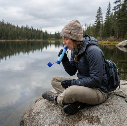 Portable Water Filter Straw - Safe Drinking Water Anywhere (Emergency & Outdoor Use)