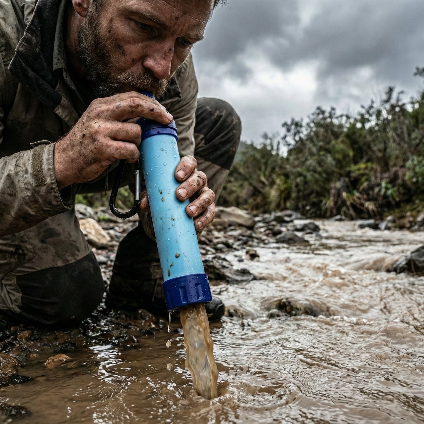 Portable Water Filter Straw - Safe Drinking Water Anywhere (Emergency & Outdoor Use)