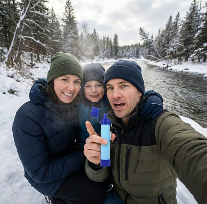 Portable Water Filter Straw - Safe Drinking Water Anywhere (Emergency & Outdoor Use)
